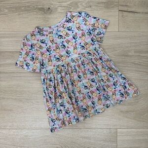 Little Snuggles Charlie’s Project Kids Bluey Bamboo Peplum Top